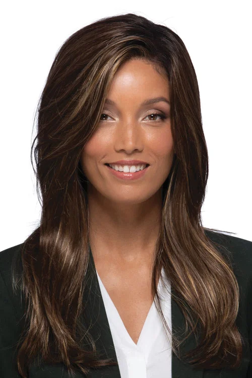 Synthetic wigs for posh curls-Locklan Synthetic Wig By Estetica | Long, Straight | Lace Front | Full Mono Cap