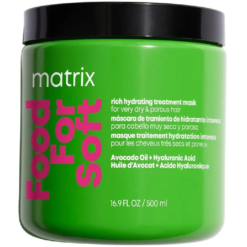 Anti-tangle hair care routine-Matrix Food for Soft Mask 16.9 oz