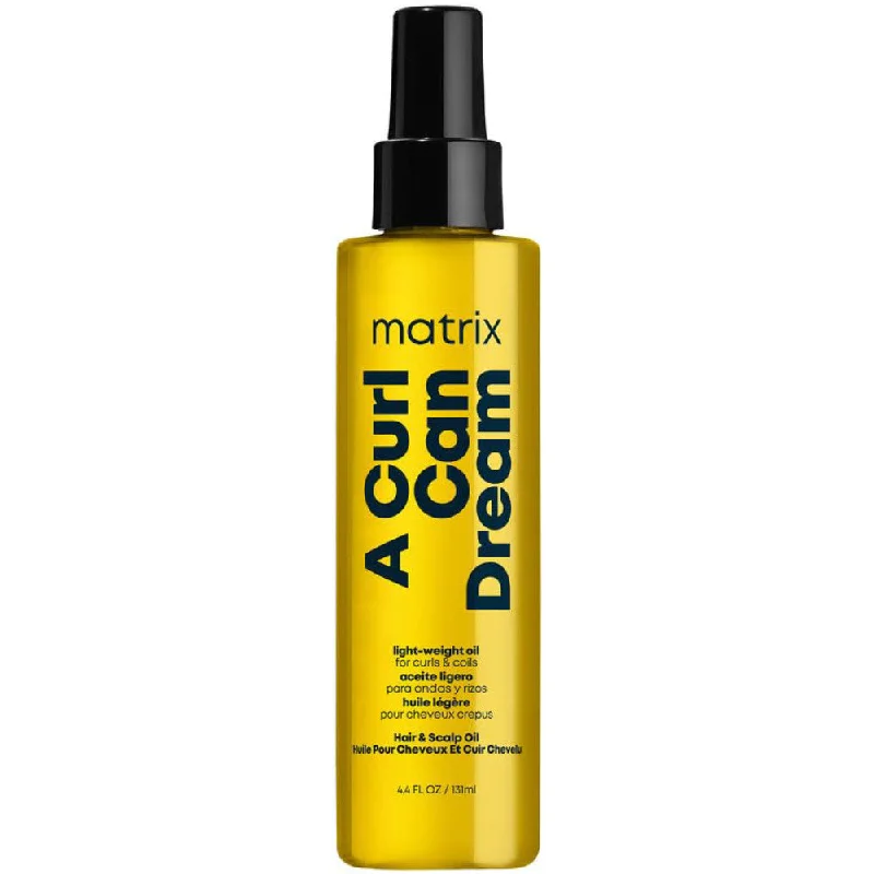 Hair care routine for greasy kinky hair-Matrix Total Results A Curl Can Dream Lightweight Oil 4.4 oz