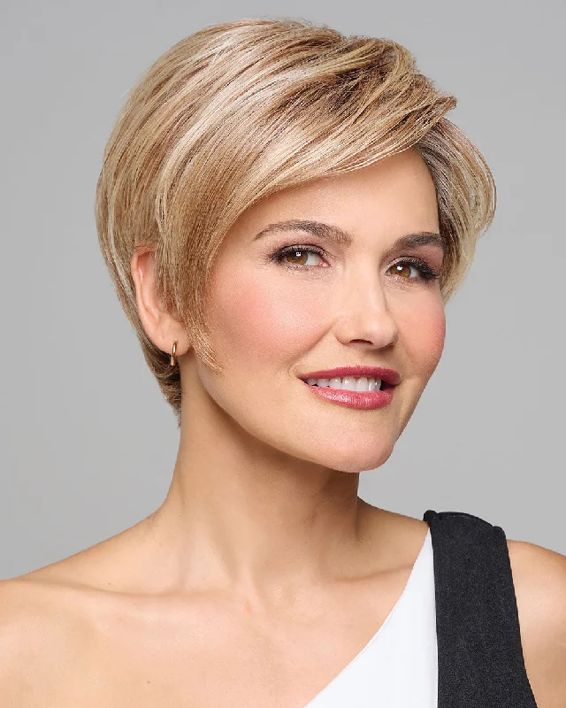 Synthetic wigs with raw texture-Monologue-Petite/Average | Lace Front & Monofilament Part Synthetic Wig by Raquel Welch