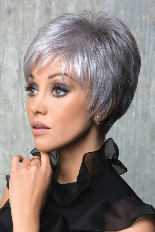 Synthetic wigs with deep texture-New Addition Synthetic Topper by Rene of Paris - Clearance | Short, Straight