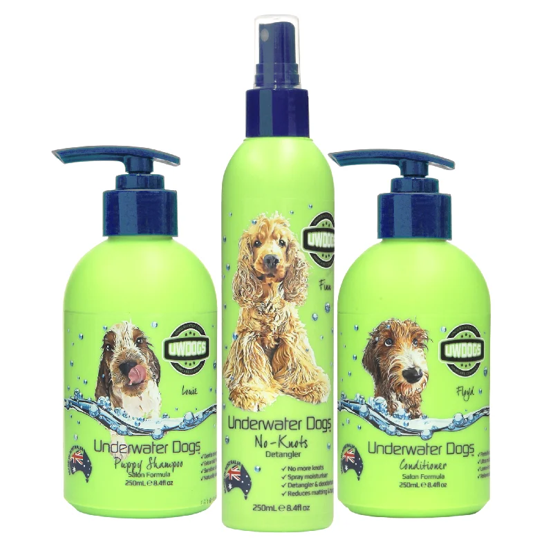 Best hair care for scalp sensitivity-No-Knots Puppy Tri-Pack