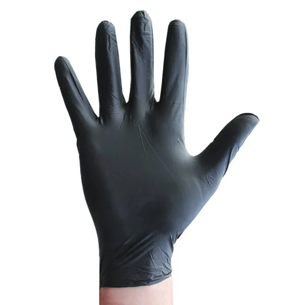 Root shading powder-Black Nitrile Gloves Large x100