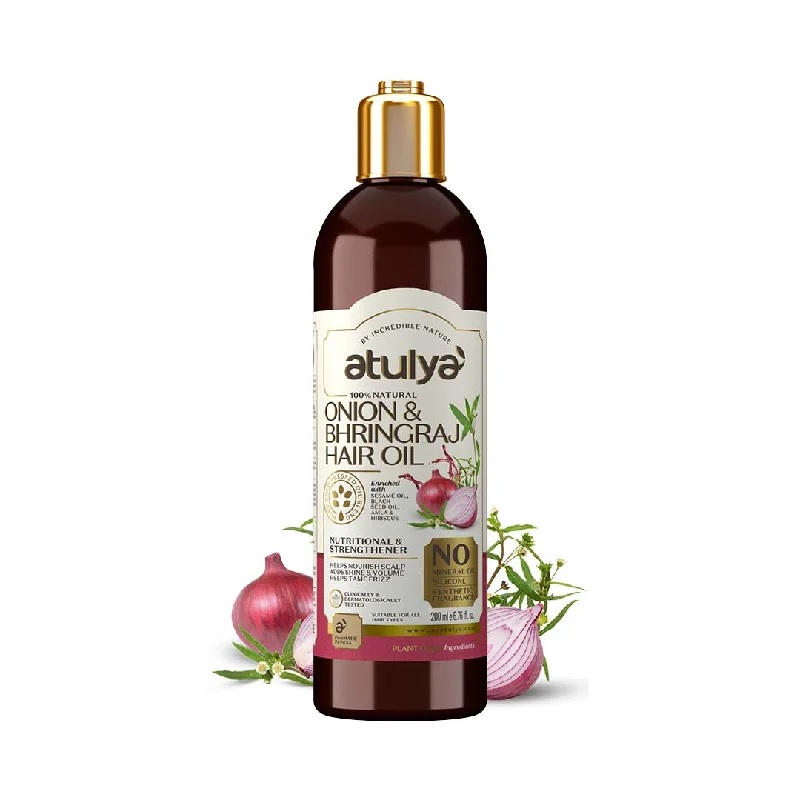 Best hair care with marula seed oil-atulya Onion & Bhringraj Hair Oil - 200ml