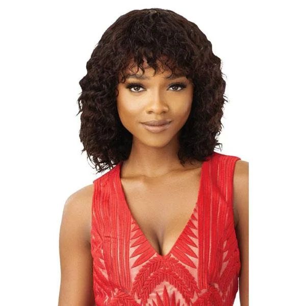 real person hair ring acrylic coat-Outre 100% Human Hair Fab & Fly Full Cap Wig - ADHARA