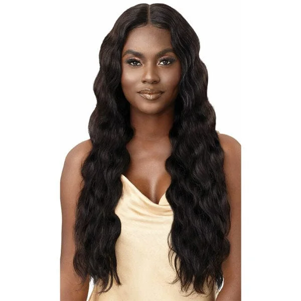 real person hair ring unicorn charm-Outre Mytresses Gold Label 100% Human Hair Lace Front Wig - BODY WAVE 28"