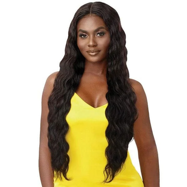 real person hair ring gothic edge-Outre Mytresses Gold Label 100% Human Hair Lace Front Wig - BODY WAVE 34"