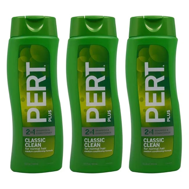 Pert Plus Classic Clean 2-In-1 Shampoo Conditioner by Pert Plus for Unisex - 13.5 oz Shampoo Conditioner - Pack of 3