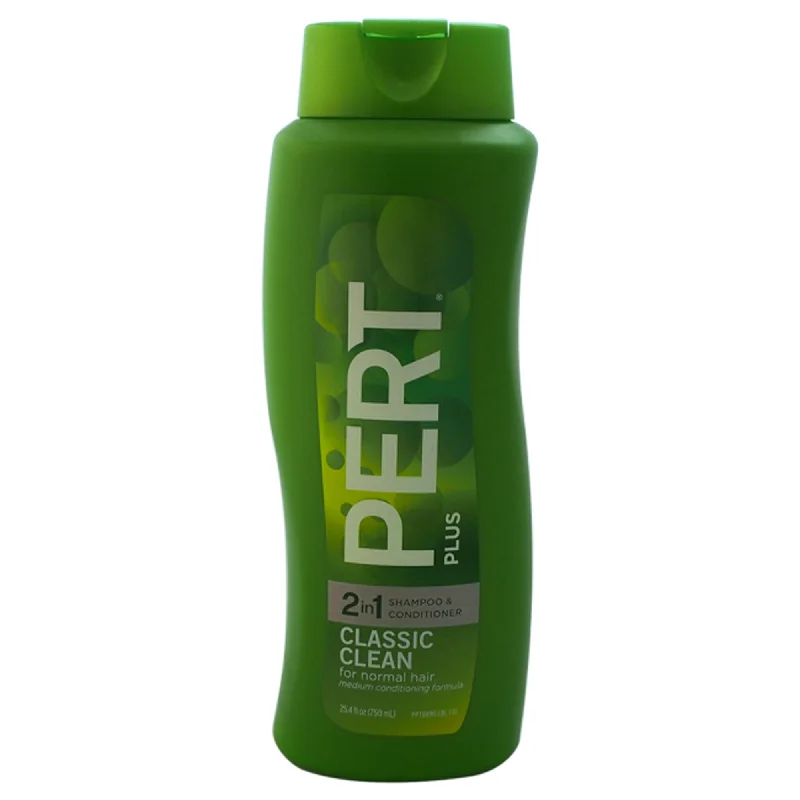 Pert Classic clean 2 in 1 Shampoo and Conditioner For Normal Hair by Pert for Unisex - 25.4 oz Shampoo and Conditioner