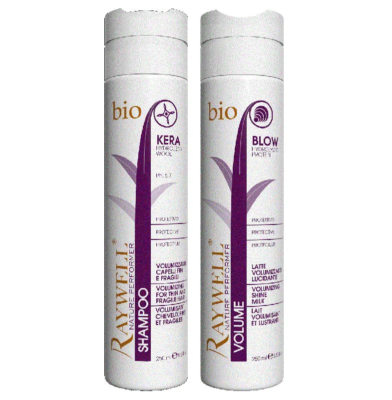 Raywell Volumizing Shampoo & Shine Milk for Thin/Fragile Hair 250ml