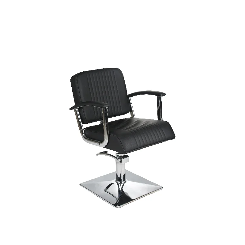 Salon Fit Madison Styling Chair Black with Square Base