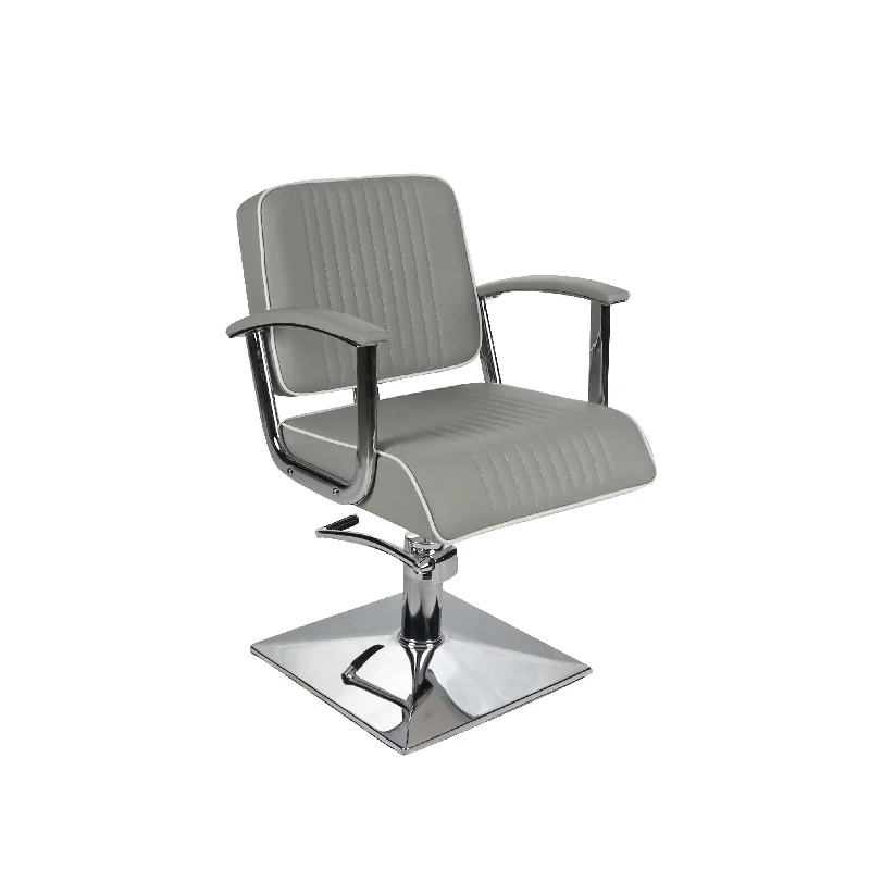 Salon Fit Madison Styling Chair Grey with Square Base