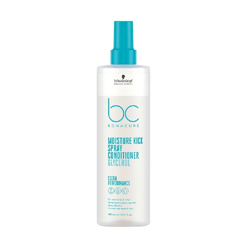 Hair care for rain-damaged hair-Schwarzkopf Professional BC Clean Performance Moisture Kick Spray Conditioner 400ml