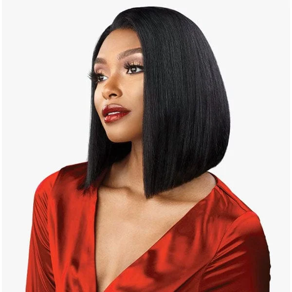 real person hair ring ancient design-Sensationnel 100% Virgin Human Hair 15A 13X4 Frontal HD Lace Wig - BOB 10″