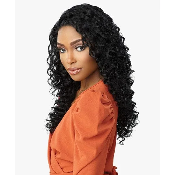 real person hair ring abalone shine-Sensationnel 100% Virgin Human Hair 15A 13X4 Frontal HD Lace Wig - DEEP 22"