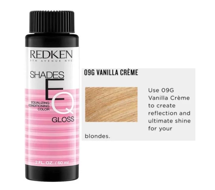 Shades EQ 09G Vanilla Cream Conditioning Color Tinting Hair Gloss 60ml - Redken