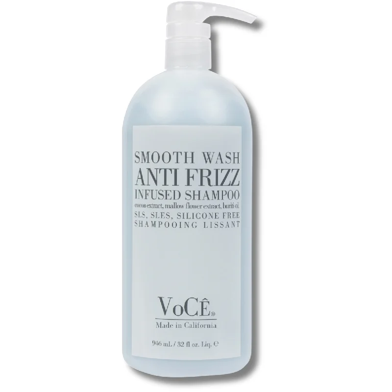 VoCÊ Haircare – Natural Smooth Shampoo - Wash | Anti-Frizz, Curl Defining, Shine Enhancing, Non-Toxic, Cruelty-Free, Vegan Haircare with Aloe Seed Oil, Buriti Oil, Mallow Flower (32oz)