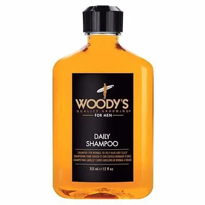 Woody's Daily Shampoo for Men 12oz Normal to Oily Hair and Scalp